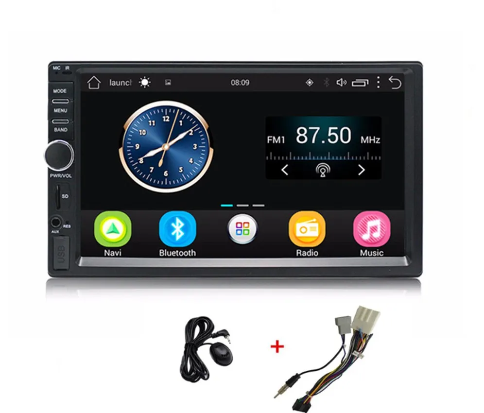 Panlelo Авто Радио 2 Din 7 дюймов Android стерео аудио Bluetooth Wifi FM Радио Видео плеер gps навигация для Nissan Dvr/Dab - Цвет: Nissan iso and mic