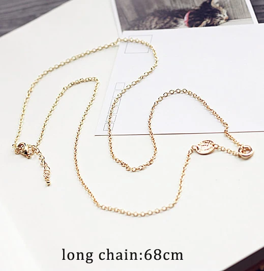 only long chain Желтый кекс и фиолетовый цветок очарование Женская сумка цепи для девушки ожерелье кулон ювелирные изделия - Окраска металла: only long chain