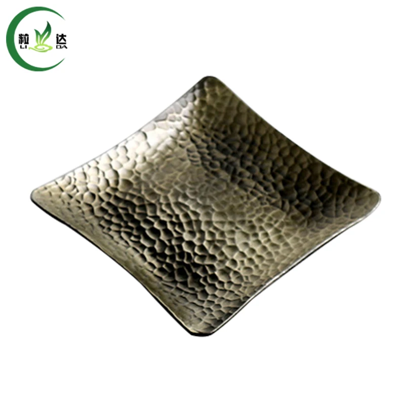 8x8 см квадратная металлическая Чай коврик пуэр лоток Улун CupTray |