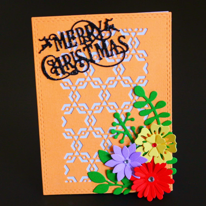 YINISE металлические режущие штампы фон для трафареты скрапбукинга DIY открытки в