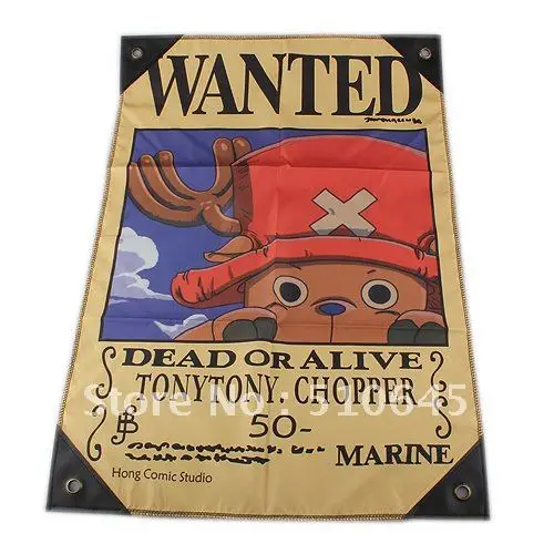 One Piece Tony Tony Chopper Dead Or Alive Wanted Flag Dom I Sad Aliekspress