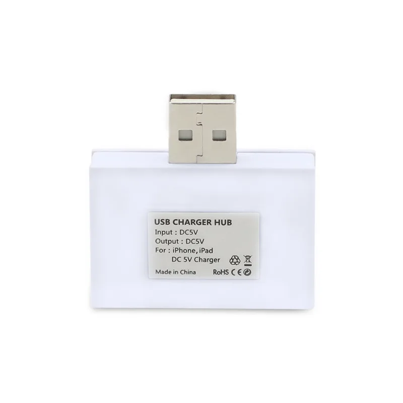 FFFAS белый usb хаб 2 Порты сплиттер ток расширение зарядки с Мощность адаптер для