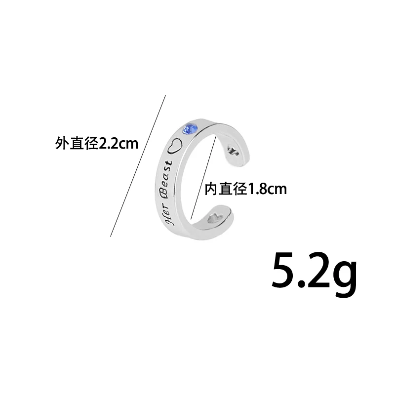 Кольца с регулируемым кристаллом в виде красавицы и чудовища|promise ring|ring forrings for her |