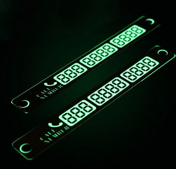 Автомобильные аксессуары светящиеся золотые/Серебристые наклейки с номером