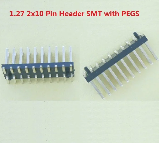 500 шт. 0 050 в 1 27 мм Штекерный разъем PCB двухрядный прямой SMT 2x10 20Pin с позиционирующими