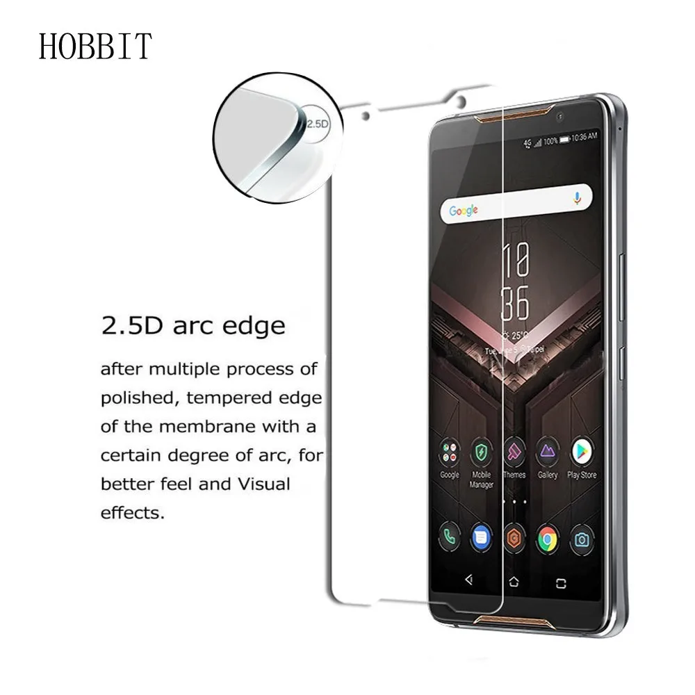 2 упаковки для Asus ROG Phone II 9H 0 3 мм 2.5D прозрачное закаленное стекло Защита экрана