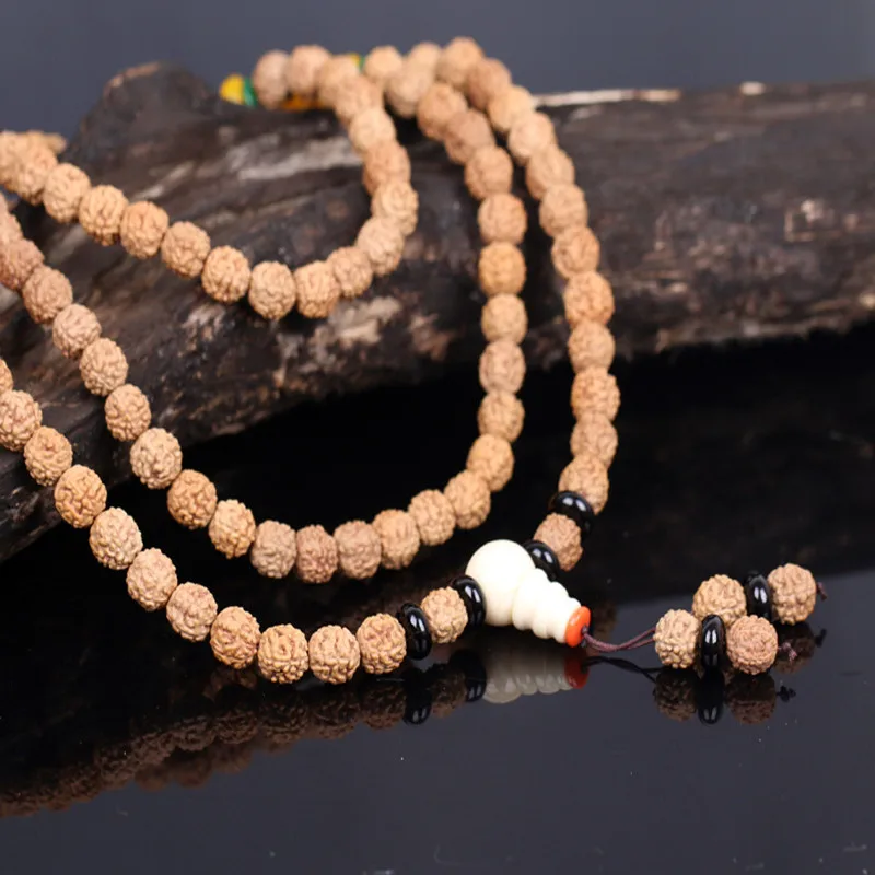 Sennier натуральный Будда Rudraksha семена Бодхи буддистский браслет с бусинами для