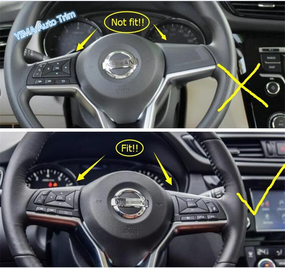 Lapetus Авто Стайлинг руль кнопка рамка накладка 2 шт Подходит для Nissan Teana / Altima 2019