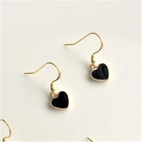 Ear hook Модные женские серьги, популярные красные мини-висячие серьги в форме сердца, хорошее ювелирное изделие, аксессуары, серьги для женщин - Окраска металла: Ear hook