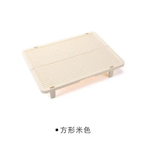 Square apricot Нескользящий пельменей стеллаж для хранения пластмассовый может быть наложен булочки для выпечки подставка для кондитерских изделий поднос инструмент для приготовления пищи Кухонные аксессуары - Цвет: Square apricot