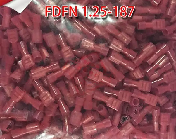 1000 шт. FDFN1.25 187 термостойкий нейлоновый женский изоляционный клеммный блок