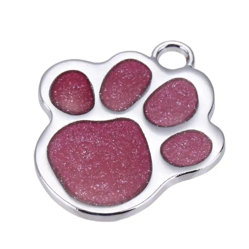 Dog Claw Модное серебряное ожерелье с подвеской в форме сердца, украшенное кристаллами, сделай сам, Ручная надпись, табличка для домашних животных, собак - Цвет: Dog Claw