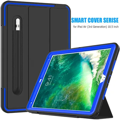 Deep Blue Для iPad Air 3 10,5 чехол Funda модель A2152 карандаш держатель для iPad Pro 10,5 дюймов сверхмощный противоударный полный защитный чехол - Цвет: Deep Blue