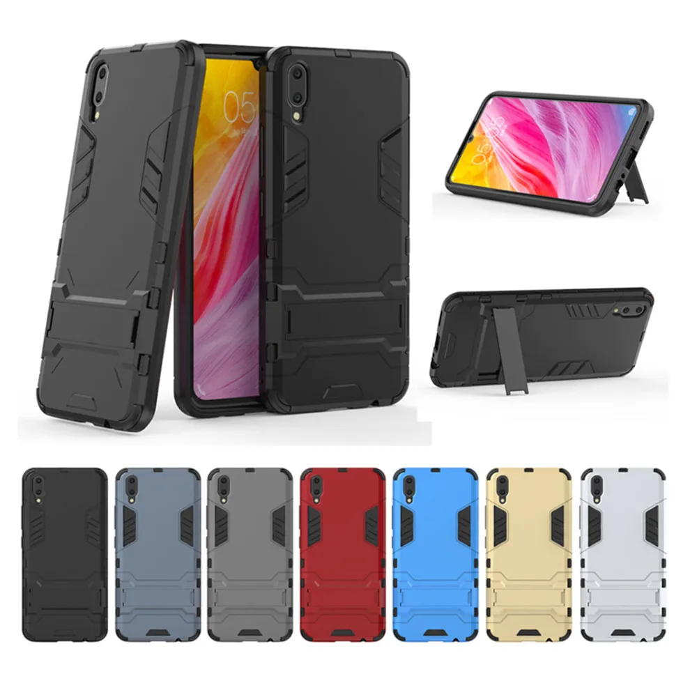 Case For VIVO V11 Phone Cases Armor Dual Layer Hybrid Kick Stand TPU&ampPC Protect Back Cover Capa Shell Konsmart |