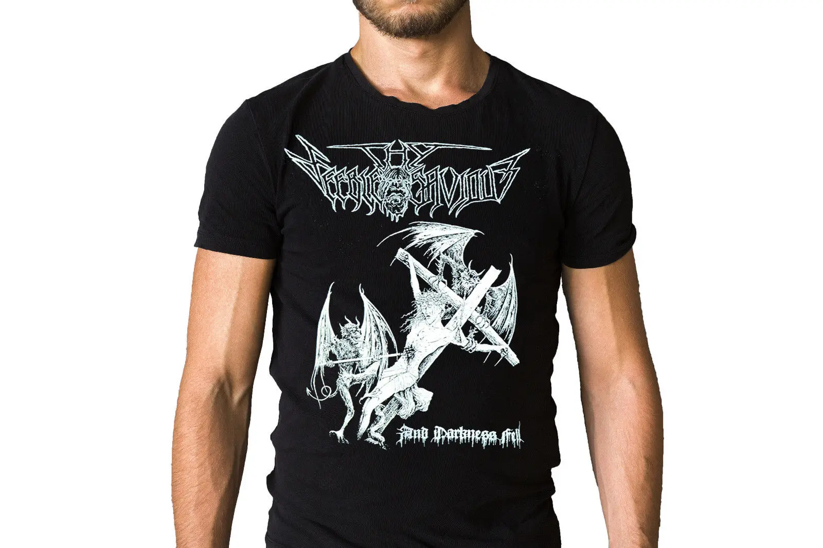 Thy Feeble Saviour and Darkness Fell черная футболка Топ тройники Любой пользовательский логотип