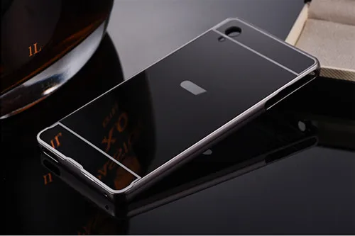 Для Sony Xperia Z3 D6603 D6643 D6653 D6616 D6633 L55T алюминиевая металлическая рамка + зеркальные