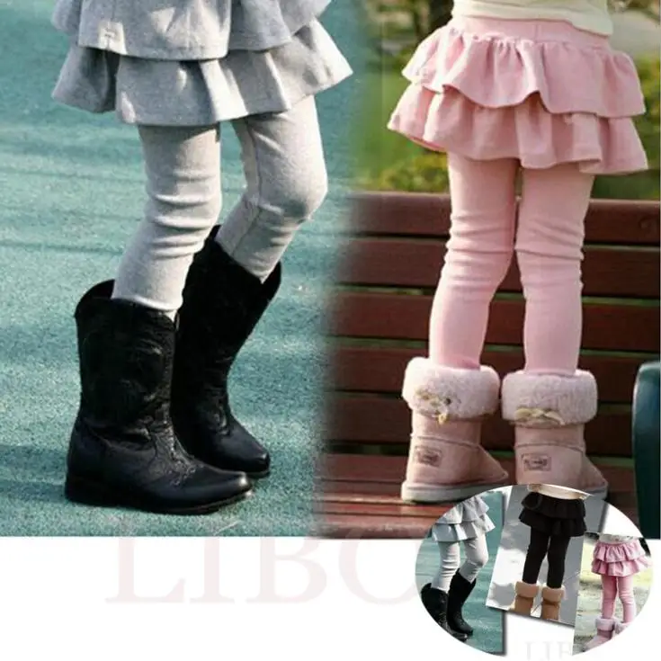 Весние осение брюки для девушки 1 шт. Поножи Детская юбка девочек Юбка-брюки Юбка