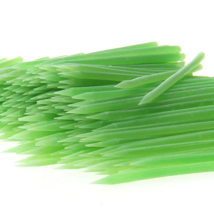 Бежевый/зеленый корейский Кристалл кукурузный крахмал зубочистка Mondadientes