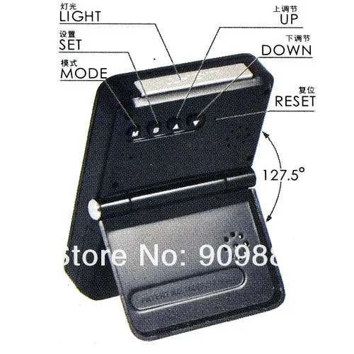 Новый Мини Путешествия ЖК Цифровые Часы Повтора Будильника Температура