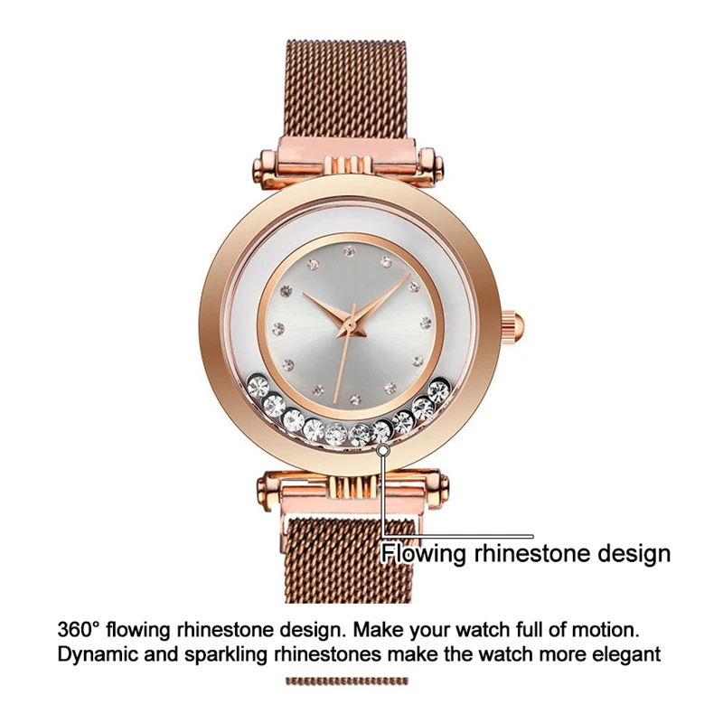Роскошные женские часы 2019 течет Стразы Магнитный Женские кварцевые наручные relogio