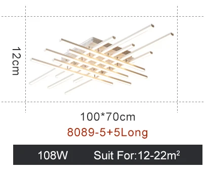 100x70x12cm 108w Акриловые современные светодиодные потолочные лампы для гостиной спальни светодиодный светильник большие потолочные светильники AC85-260V - Цвет корпуса: 100x70x12cm 108w