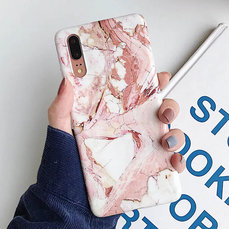 Style 404 Крутой мраморный чехол для iphone 11 Pro Max 6 S 7 8 XS X XR, чехол для Huawei Nova 3e 4e Mate 30 Lite 20 P20 Pro P30, силиконовый чехол - Цвет: Style 404