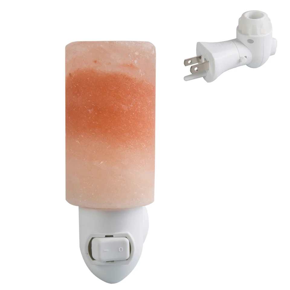 Резной Природный Кристалл Гималайской Соли лампы мини Ночной светильник с