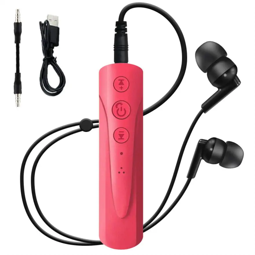 Red-Black Earphone Вы первый Bluetooth наушники беспроводные наушники Адаптер гарнитура Bluetooth Спорт с проводными наушниками для телефона iPhone Xiaomi - Цвет: Red-Black Earphone