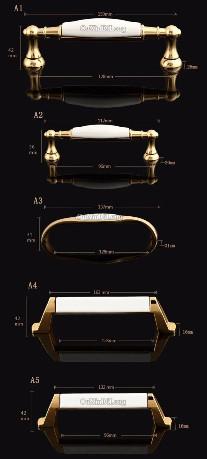 10 шт. европейские золотые ручки для кухонной мебели | Обустройство дома