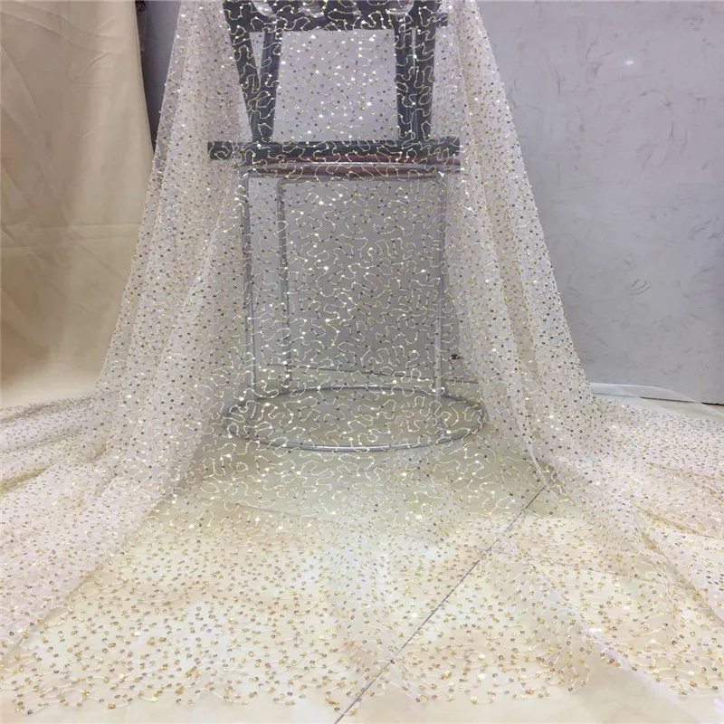 Madison 2019 Latest French Tulle Lace High Quality African Wine Laces Fabric Nigerian Sequins Fabrics Material For Wedding | Дом и сад