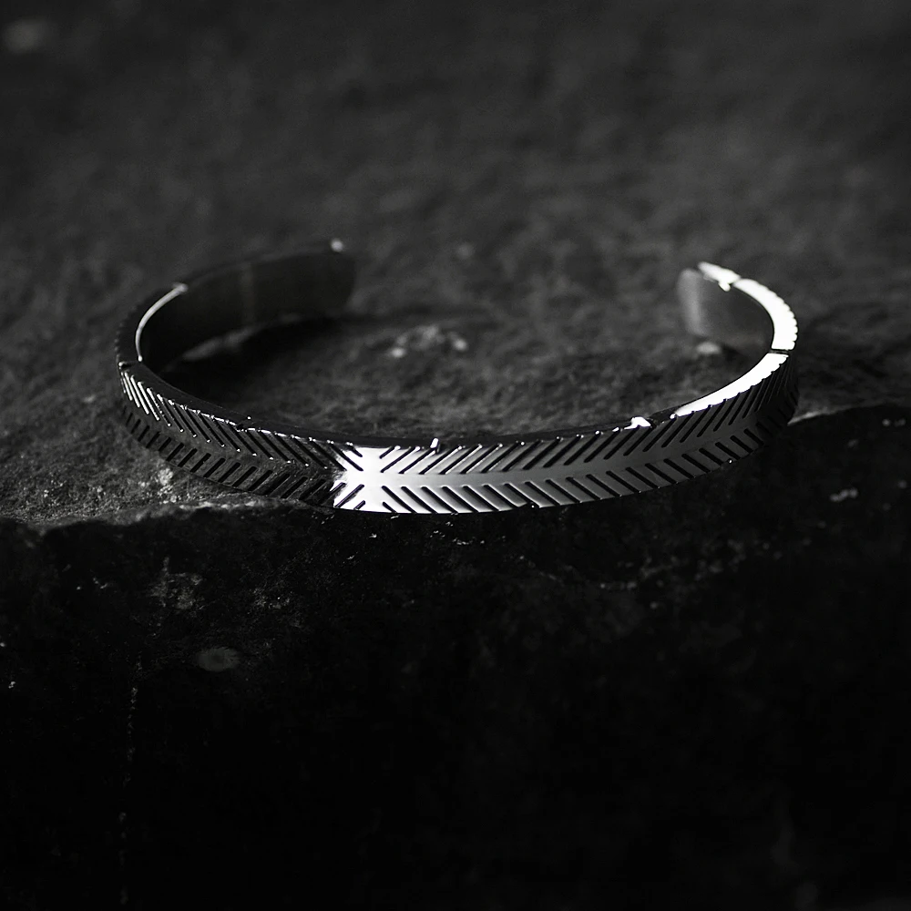 Браслет викинга из титановой нержавеющей стали браслет серебристого цвета