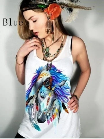 Для женщин сексуальные топы животный принт рубашки без рукавов модные красочные