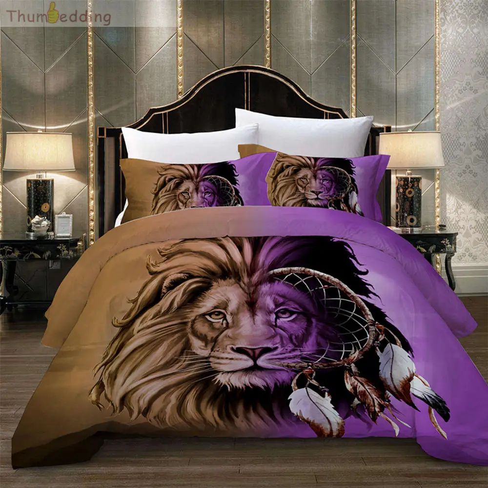 Комплект постельного белья большого размера с изображением диких животных