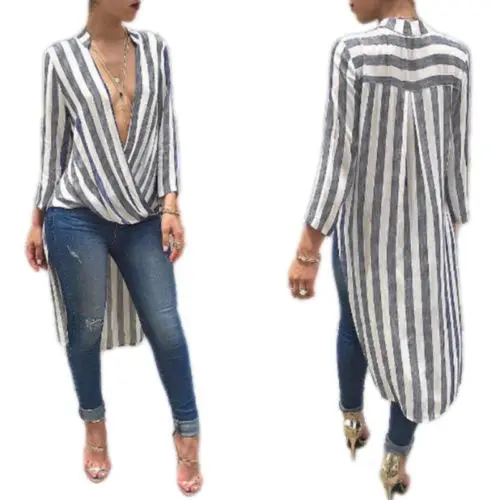 Женская свободная хлопковая Повседневная Блузка с длинным рукавом футболки