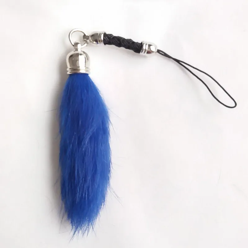 Новая мода 7 Цвет из кроличьей шерсти с хвостиком для ключей на сумку цепочкой