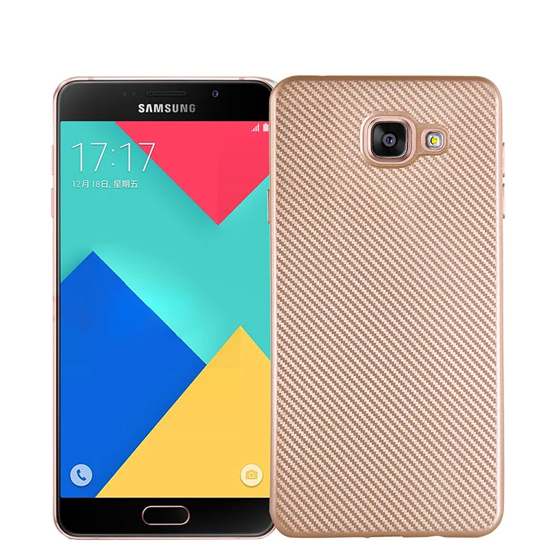 Carbon fiber silicone case for samsung galaxy a5 2016 SM-A510F/ds funda coque hoesje soft tpu cover kryt tok etui carcasa kilif |