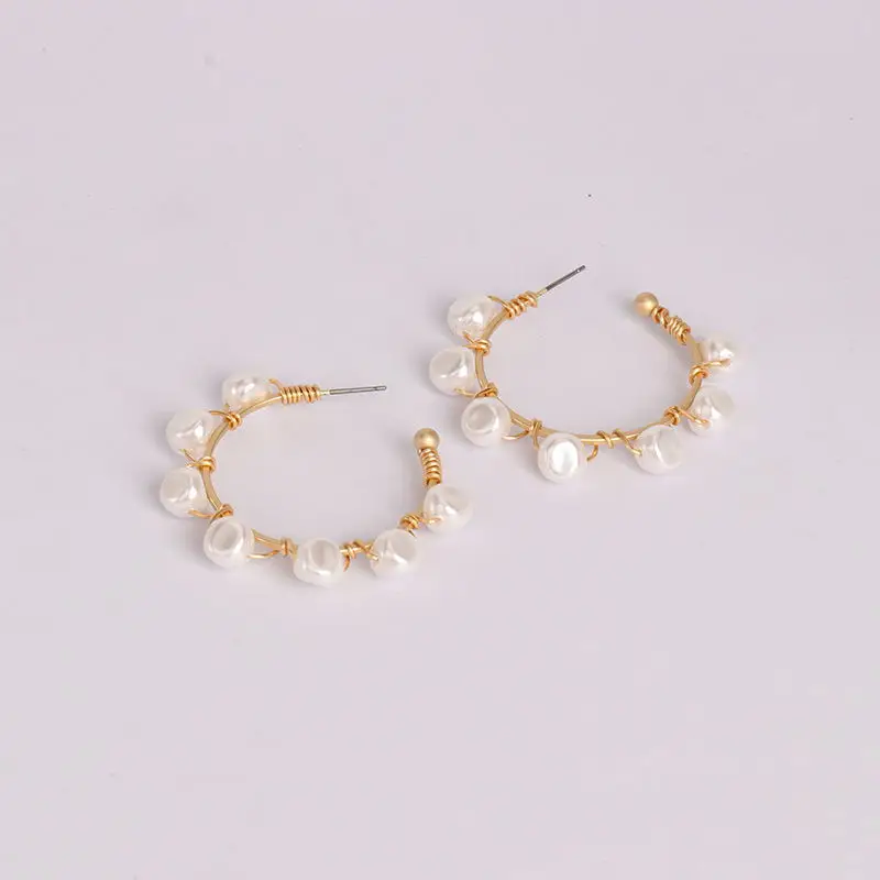 JZYN корейские дизайнерские металлические золотые Висячие Серьги Геометрические