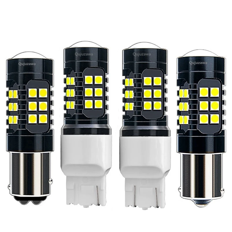 1156 P21W BA15S 1157 P21/5W BAY15D T20 7443 W21/5W 7440 W21W 1200Lm 3030 Светодиодная лампа для мотора стоп