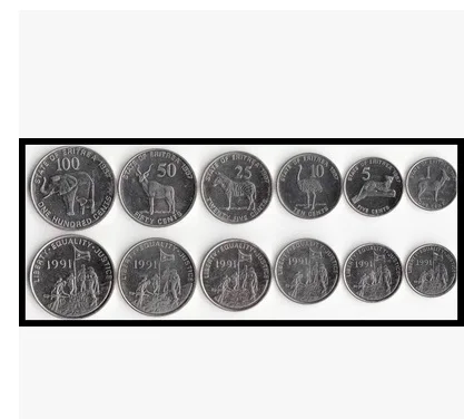 

Eritrea 6Pieces/Set coins Edition Circulated Original coin Not circulating