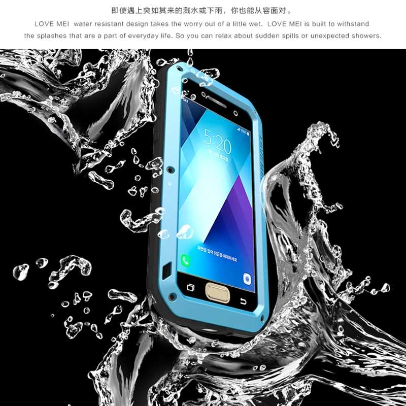 Металлический Чехол Love Mei для Samsung Galaxy A5 2017 противоударный чехол телефона A520 A520F