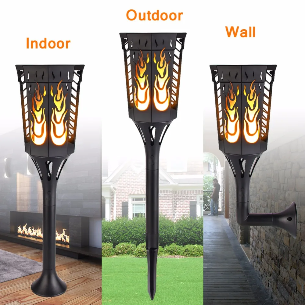 

Solar Garden Lights Waterproof Outdoor Solar Torch Light Solar LED Flame Light Outdoor Landscape Decorative Path Lighting