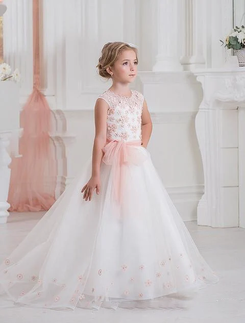 2017 Новый Свадьба Формальное Цветы Девушки Одеваются Детские Pageant Платья День