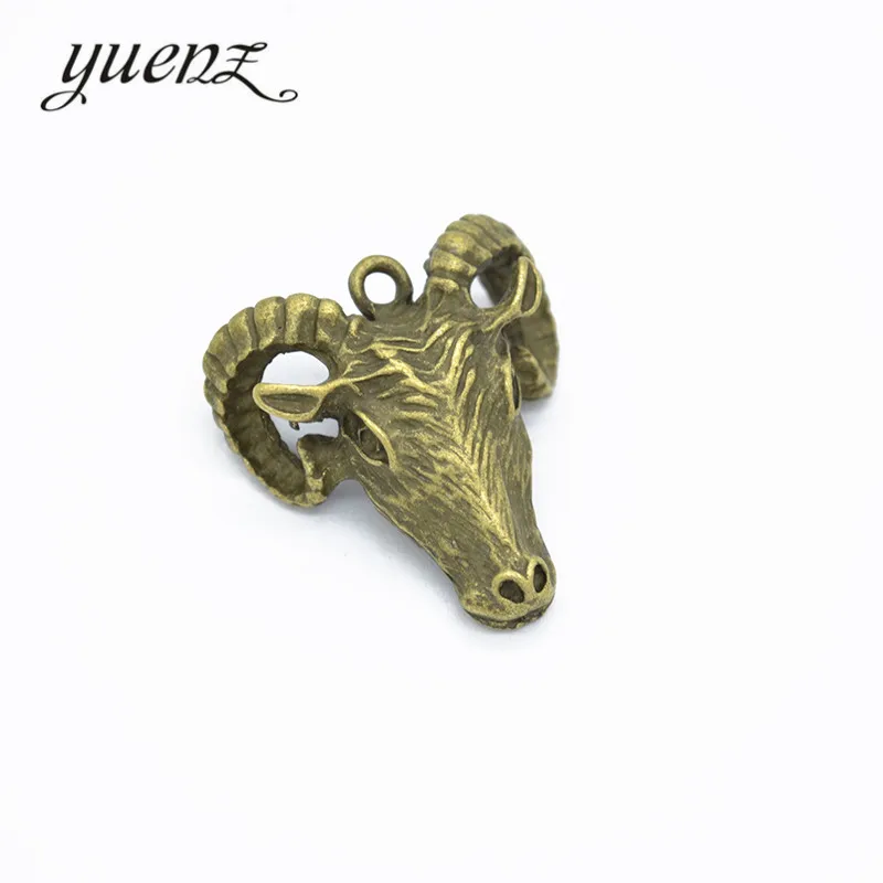 YuenZ 2 шт старинные очаровательные металлические 3D ОЗУ голова Подвески для