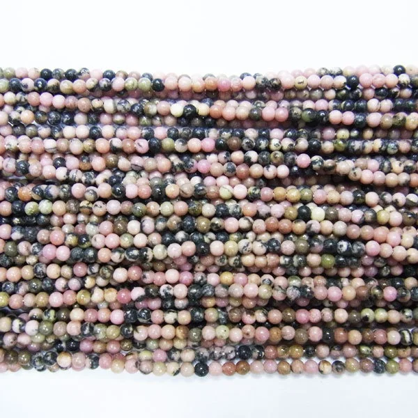 2017 Ограниченная серия 2 мм родонит полудрагоценный камень нитка 15 '' поставка