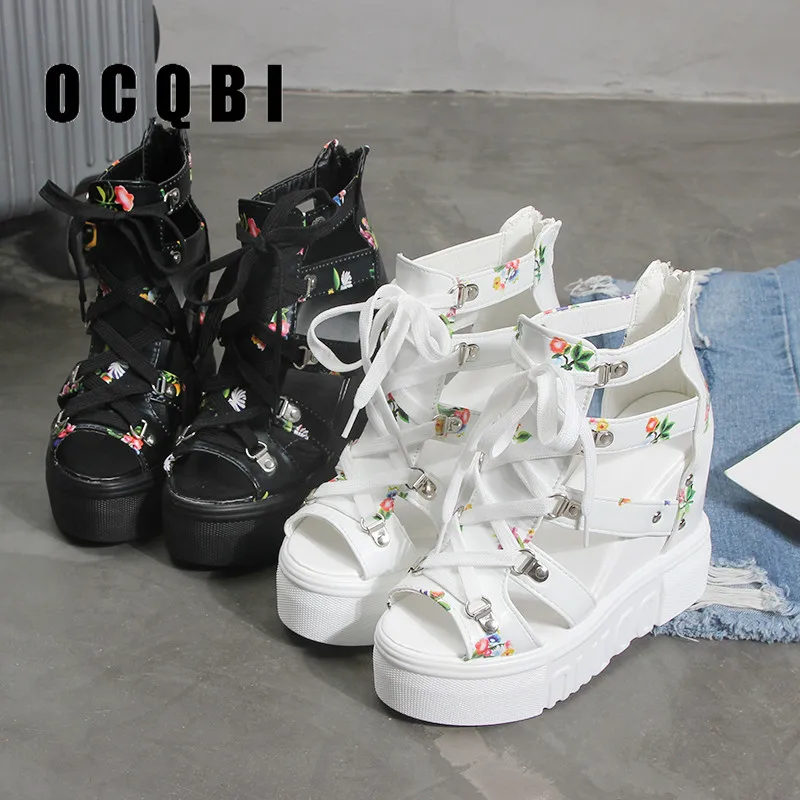 Сандалии женские на платформе босоножки очень высоком каблуке повседневная