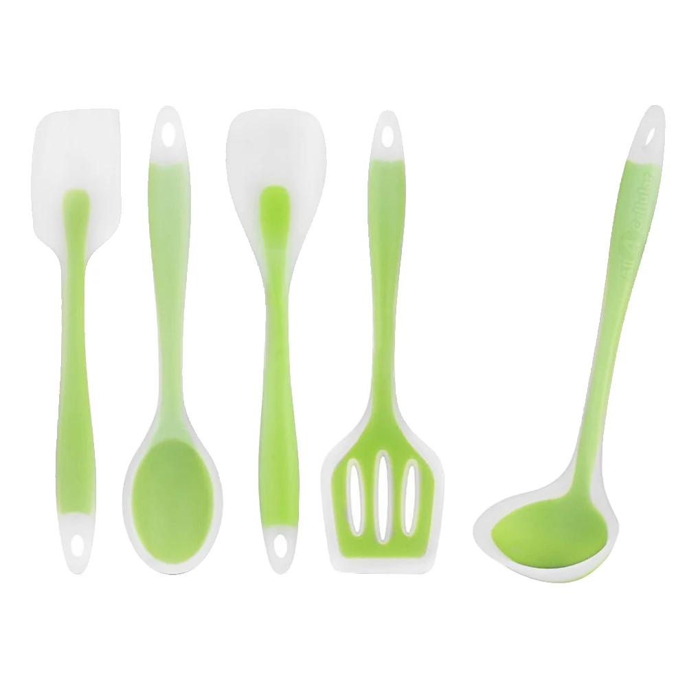 5 шт. кухонная Силиконовая Термостойкая антипригарная утварь|ladle spoon|spoon ladlespatula spoon