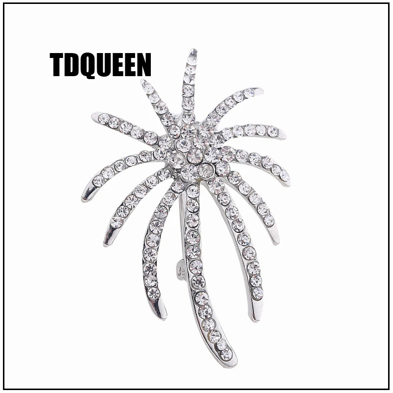 TDQUEEN кокосовое дерево броши для мужчин полный горный хрусталь свадебный костюм