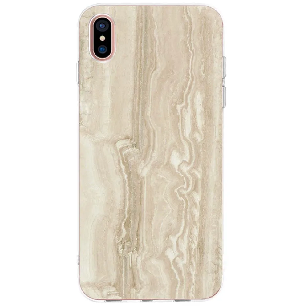 Case for Iphone xs Mobile Shell 6s/7 Gold Silk Beige Marble Road Painted Soft Apple Cover | Мобильные телефоны и