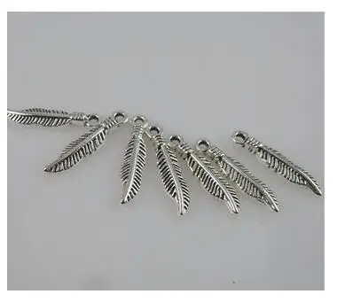 600pcs small Feather Hang Charms Fit necklace 19*4mm 28*5mm | Украшения и аксессуары