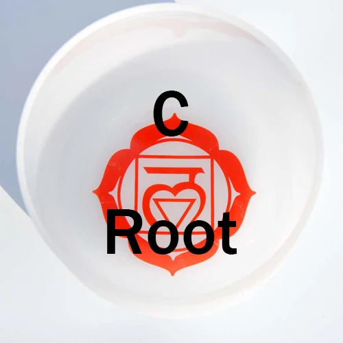 8C Root Chakra 1 шт. 2019NEW 8 дюймов чакра Symble узор третий глаз Корона корень крестцово солнечное сердце горло Матовый Кварцевый Поющая чаша - Цвет: 8C Root Chakra